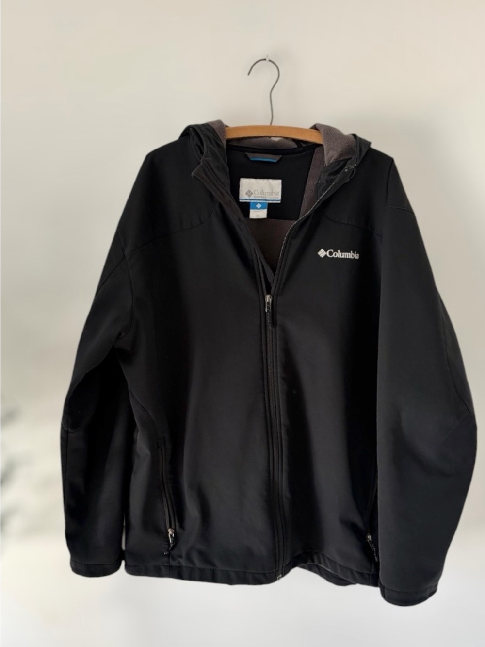 Columbia Men's Ascender II Hooded Softshell Jacket Black Fleece Lined XXL